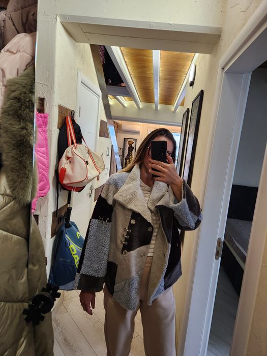 Естествена кожа и вълна,  Двулицево яке