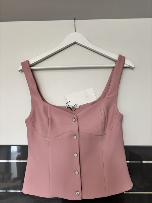 Top crepe Zara roz