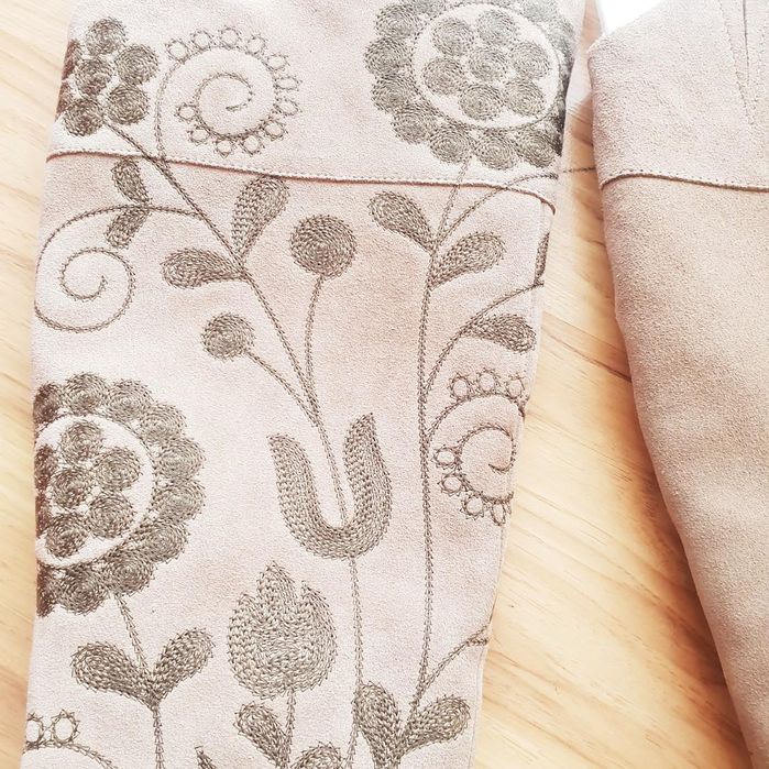 Високи ботуши Sam Edelman и кафяви с платформа