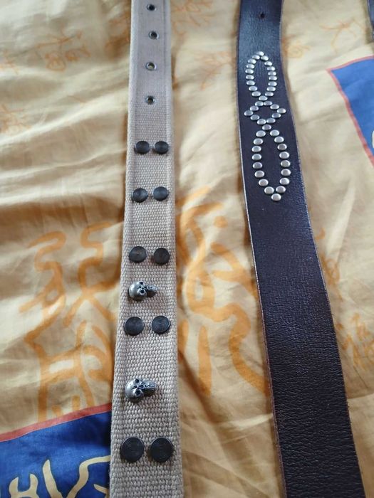 Мъжки кожен и текстилен колан