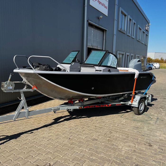 Barca aluminiu VBOATS Volzhanka 50 Fish + Yamaha 80CP