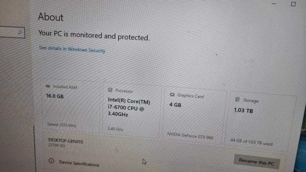 Pc / calculator mid gaming i7 6700, gtx 960 4gb, 16gb ram