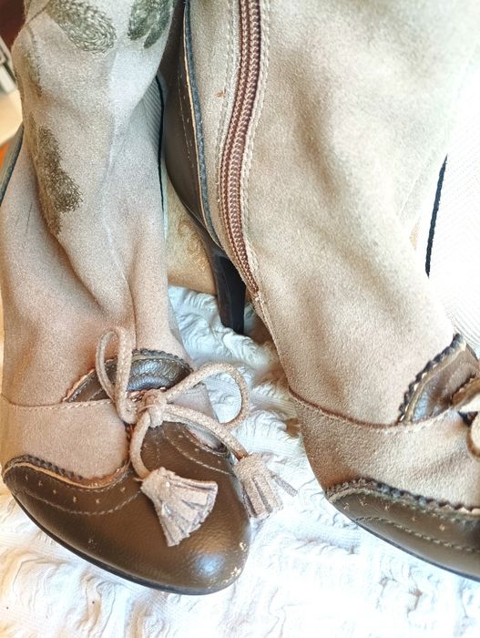 Високи ботуши Sam Edelman и кафяви с платформа