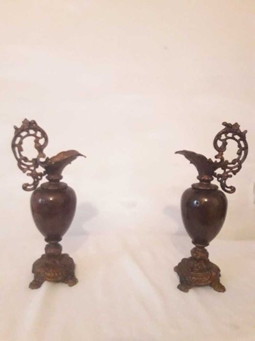 Set carafa din bronz vintage
