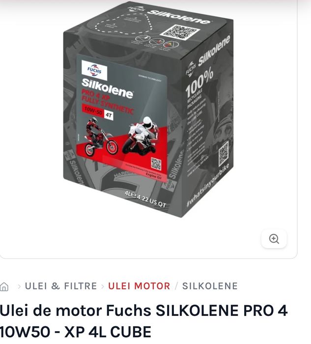 Fuchs silkolene 10w50 4 litri