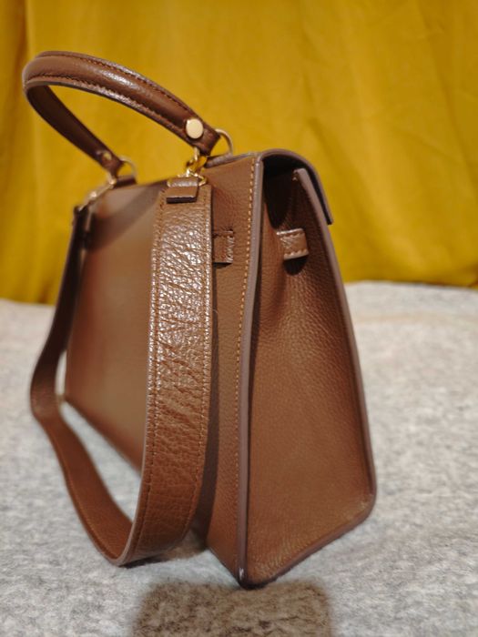 VERA "Kesperada" - Италианска Чанта от естествена кожа, кафяв цвят