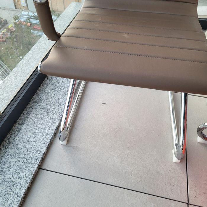 Scaune birou maron chromate