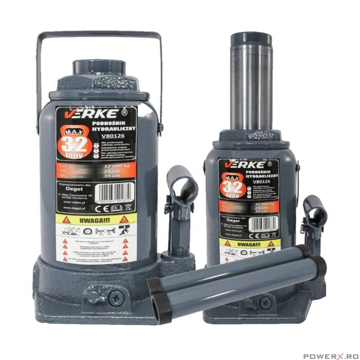 Cric hidraulic tip butelie, 32 tone 240 mm - 390 mm, Verke