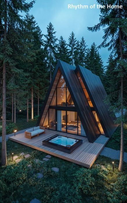 Тёплый контур A-frame дома от 400 долларов за м²