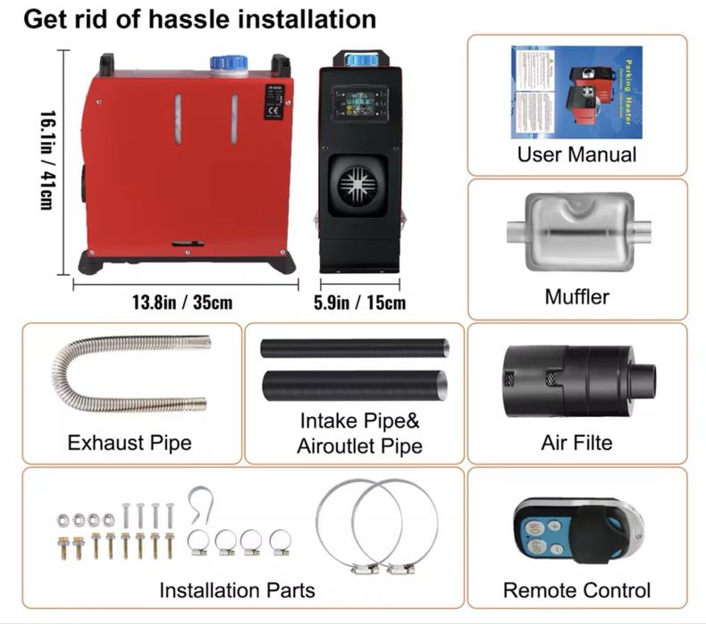 Дизелова печка 12в 8кв