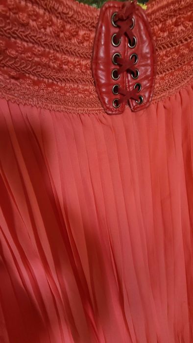 Fusta-pantalon de vara roz somon