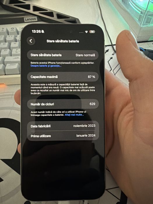 Iphone 15 pro max natural titanum 256 gb