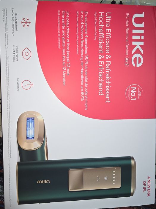 Ulike Air 2 IPL епилатор с охлаждаща технология, за тяло и лице, захра