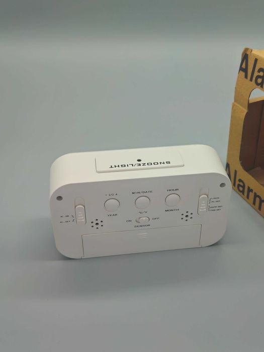 Дигитален будилник с LCD дисплей, температура, дата и snooze/light