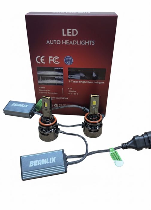 Комплект LED Крушки H8/H9/H11 X38 Pro 300W 13000LM 6000K 2Бр.BEAMLIX