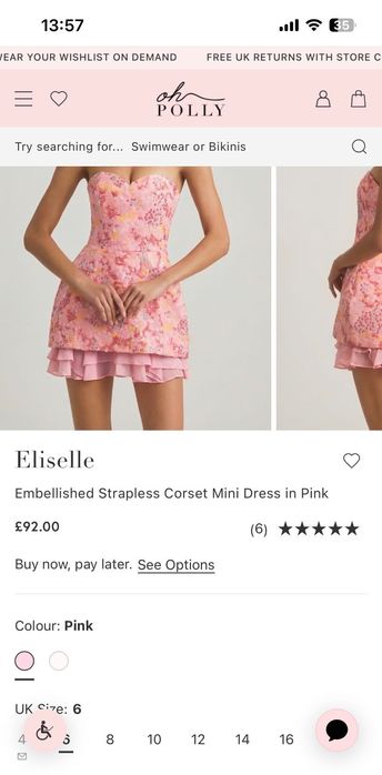 Оригинална рокля Oh Polly (UK). Модел Eliselle