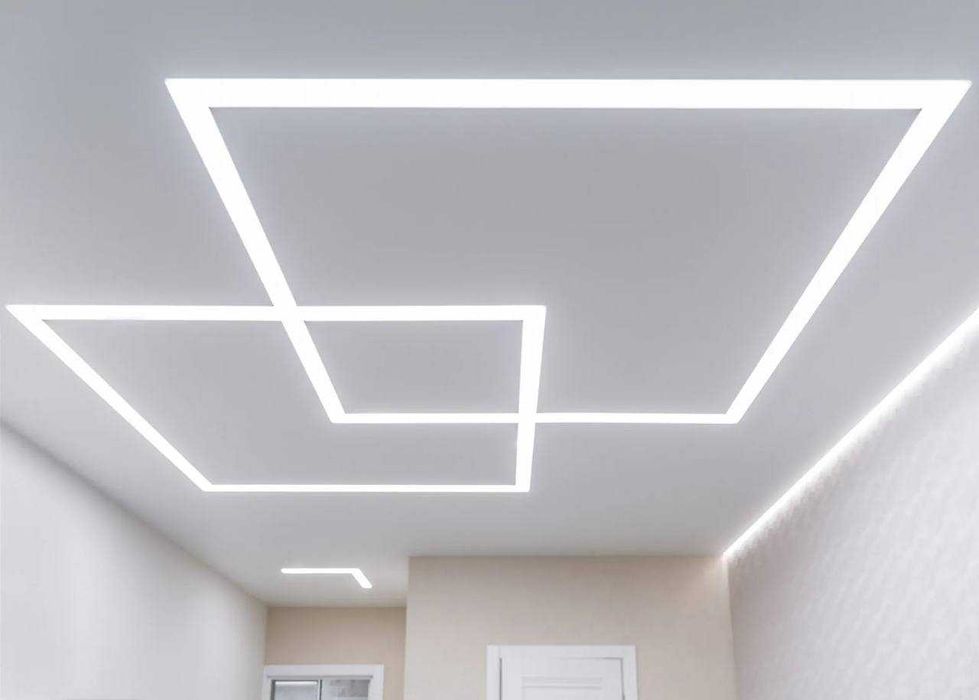 Световые линии под ГКЛ и натяжной потолок по оптовым ценам в розницу
