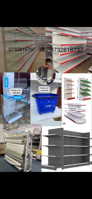 Rafturi de magazin pe stoc 1000 de metri liniar depozit de rafturi metalice