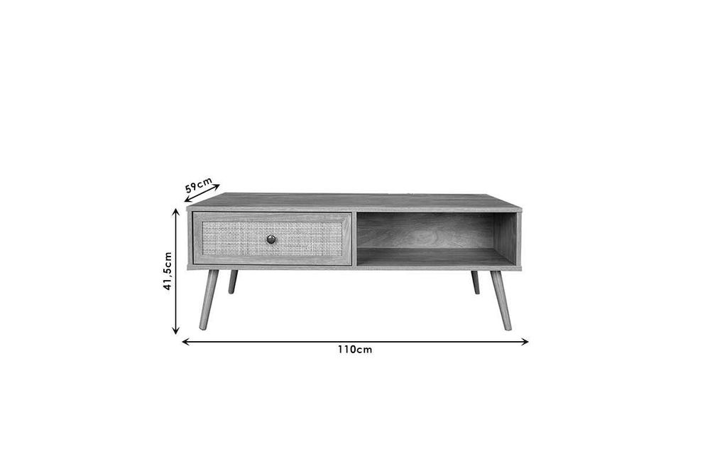 Холна маса в Boho стил - Oslo - 110x59x41,5см - 2 различни цвята