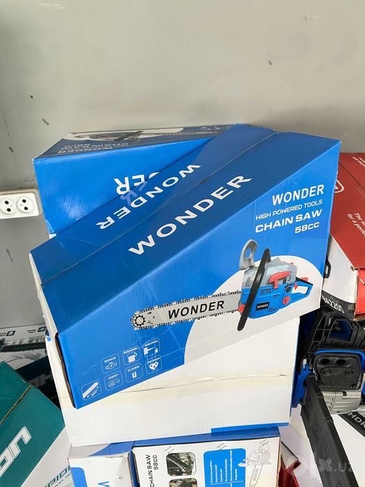 Бензопила Wonder 58cc Benzopila benzin arra shina 50 sm, kafolat