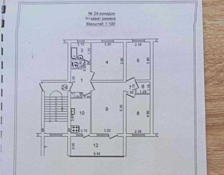 Юнусабад 18, 4/4/4, 81м2, По низкой цене, Кирпич 77 серия,  Не Торец