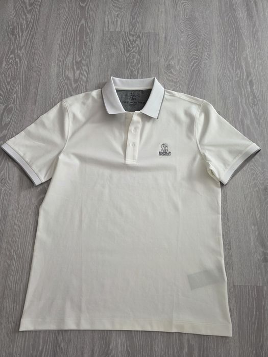 Tricou polo brunelo cuccinelli alb marimea M