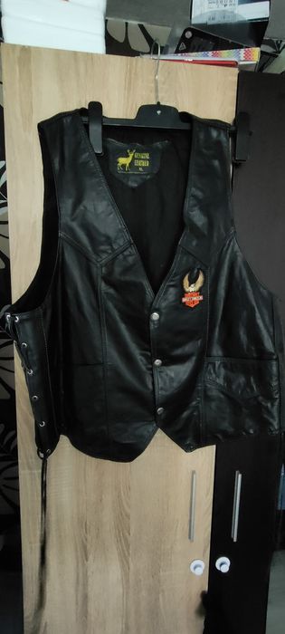 Кожена мото жилетка Harley Davidson XL