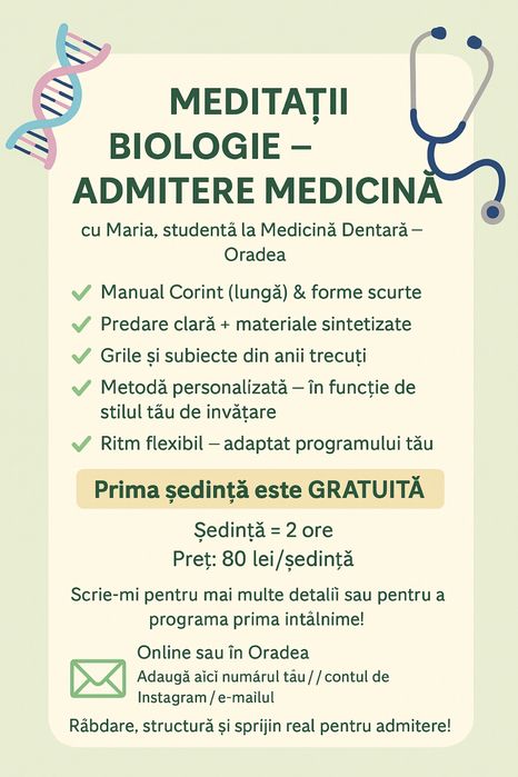 Meditatii biologie-Oradea