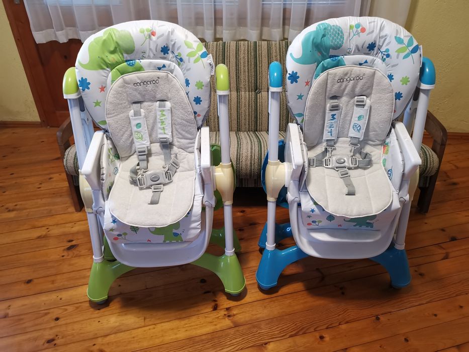 Детски столчета за хранене, с тапицерия и 5 точков колан