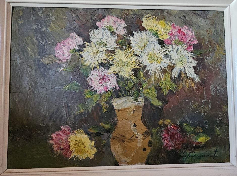 Tablou original – Flori în vază, semnat Mihai Cămăruț