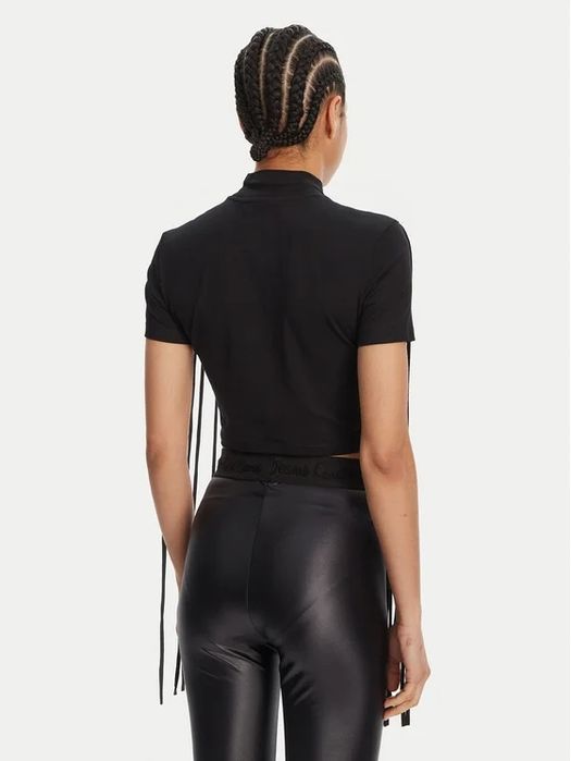 Дамска тениска Versace Jeans Black Fringed T-shirt