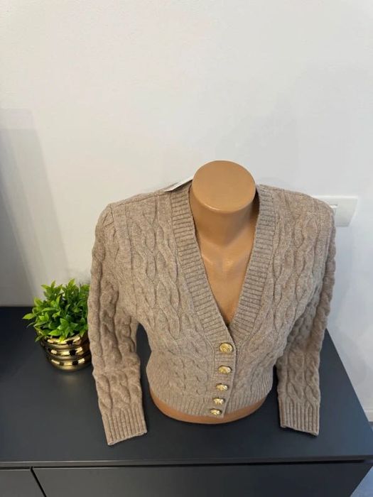 Cardigan crop, bej, femei - H&M - xs