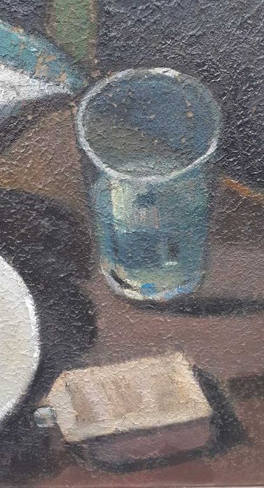 Tablou vechi - natura statica - semnat T. Marchini