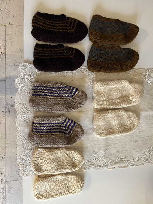 Ръчно плетени терлици от вълна