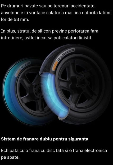 Trotineta electrica NINEBOT KickScooter F2, 10 inch, negru