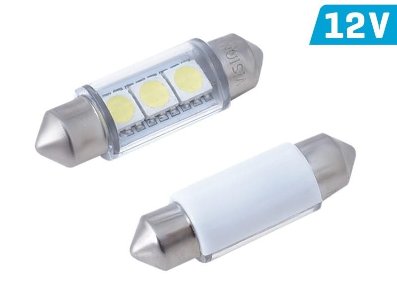 крушка диодна /лед vision festoon sv8.5 36mm 12v 3x 5050 smd ...