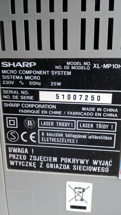 combină muzicală Sharp