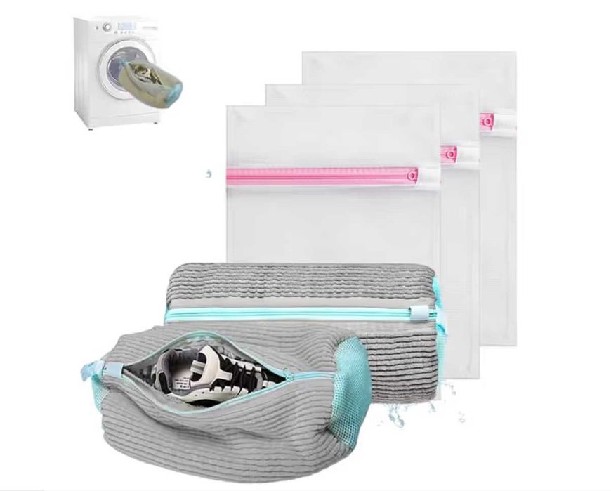 Saci spalat adidasi + rufe delicate (set 5 buc), protectie masina, noi