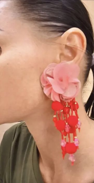 Серьги роза