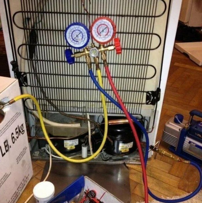 Заправка фреоном и ремонт холодильников