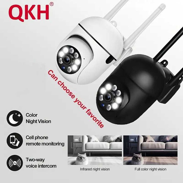 Cameră de interior inteligentă HD 1080P wifi 2.4, Full HD, 2 MP