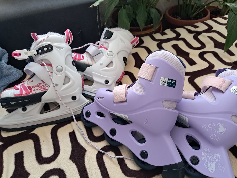 Patine 29/32  și role 26/28 - fetiță