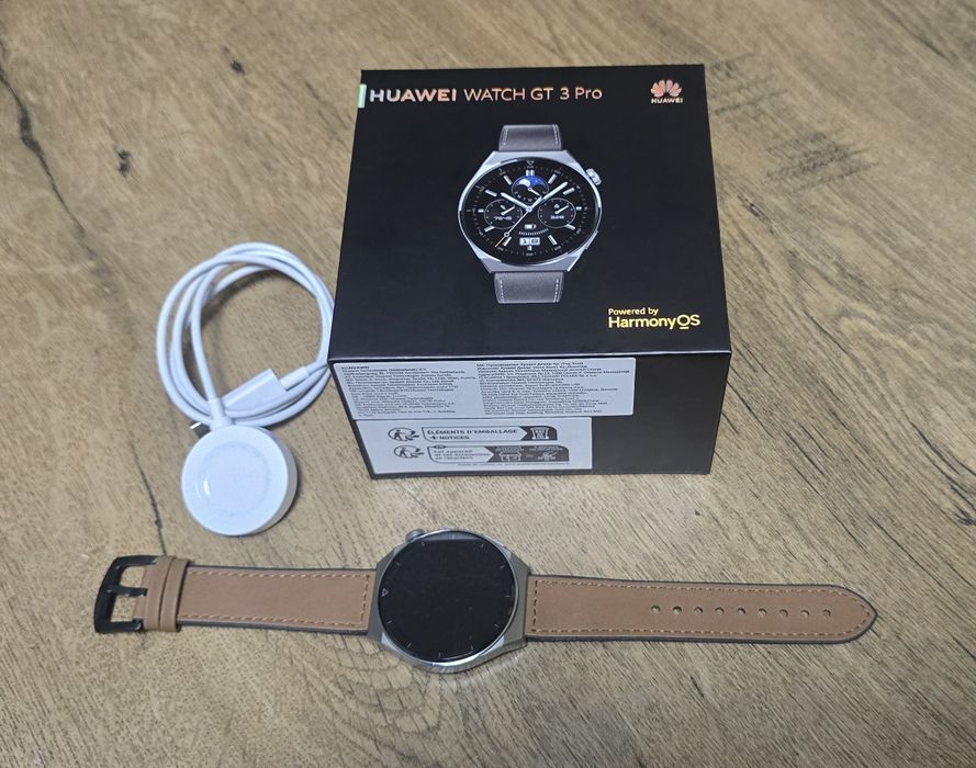 Часовник Huawei Watch GT 3 PRO, 46.6 mm, Leather Strap, Gray