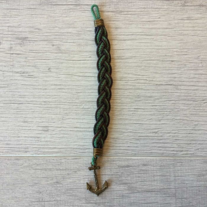 НОВА оригинална мъжка морска гривна с котва BROOKS BROTHERS от САЩ