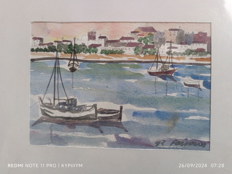 3 три малки картини от акварелни бои!