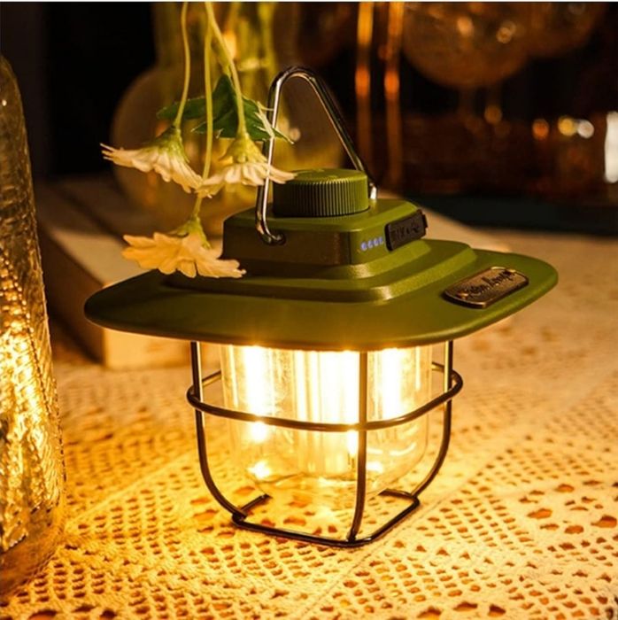Lampa reincarcabila retro/felinar pentru camping pescuit