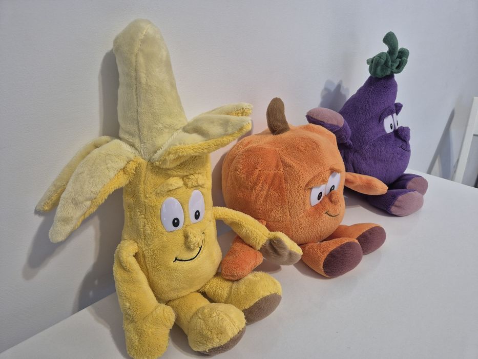 De vanzare jucarii de plus Banana, Vanata, Dovleac (23 cm - 33 cm)