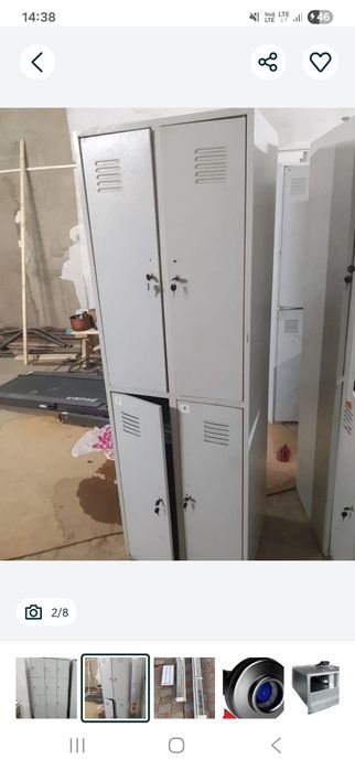 Продажа шкафы металлические для раздевалки б/у в хорошем