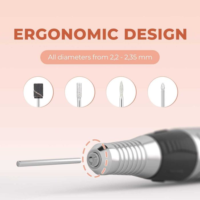 Freza electrica pentru unghii JSDA JD400 30000 RPM cu 4 capete