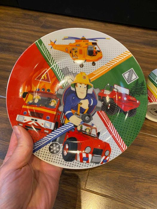 Комплект чиния и чаша Сам пожарникаря,Sam Fireman